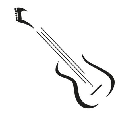 Bass Guitar silhouette  